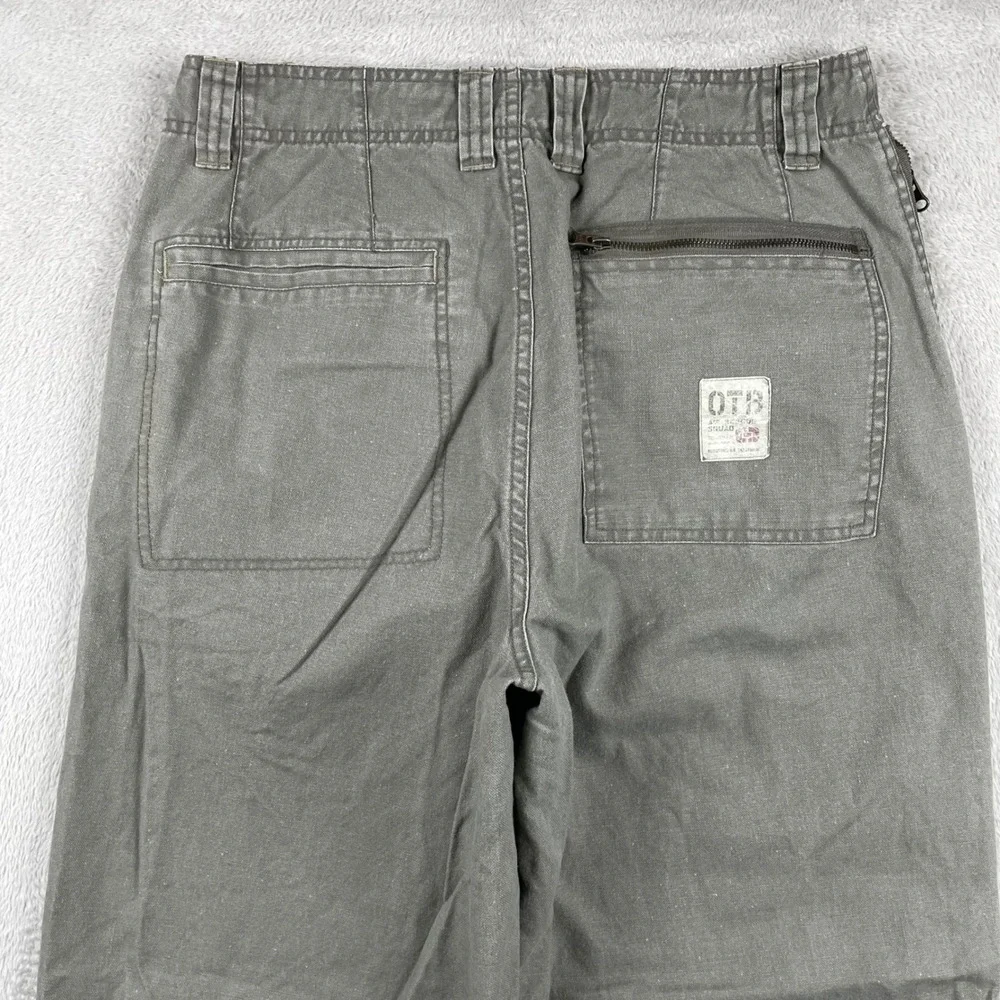 Vintage OTB Baggy Cargo Pants Mens 32x29 Beige Zip Hem Paratrooper